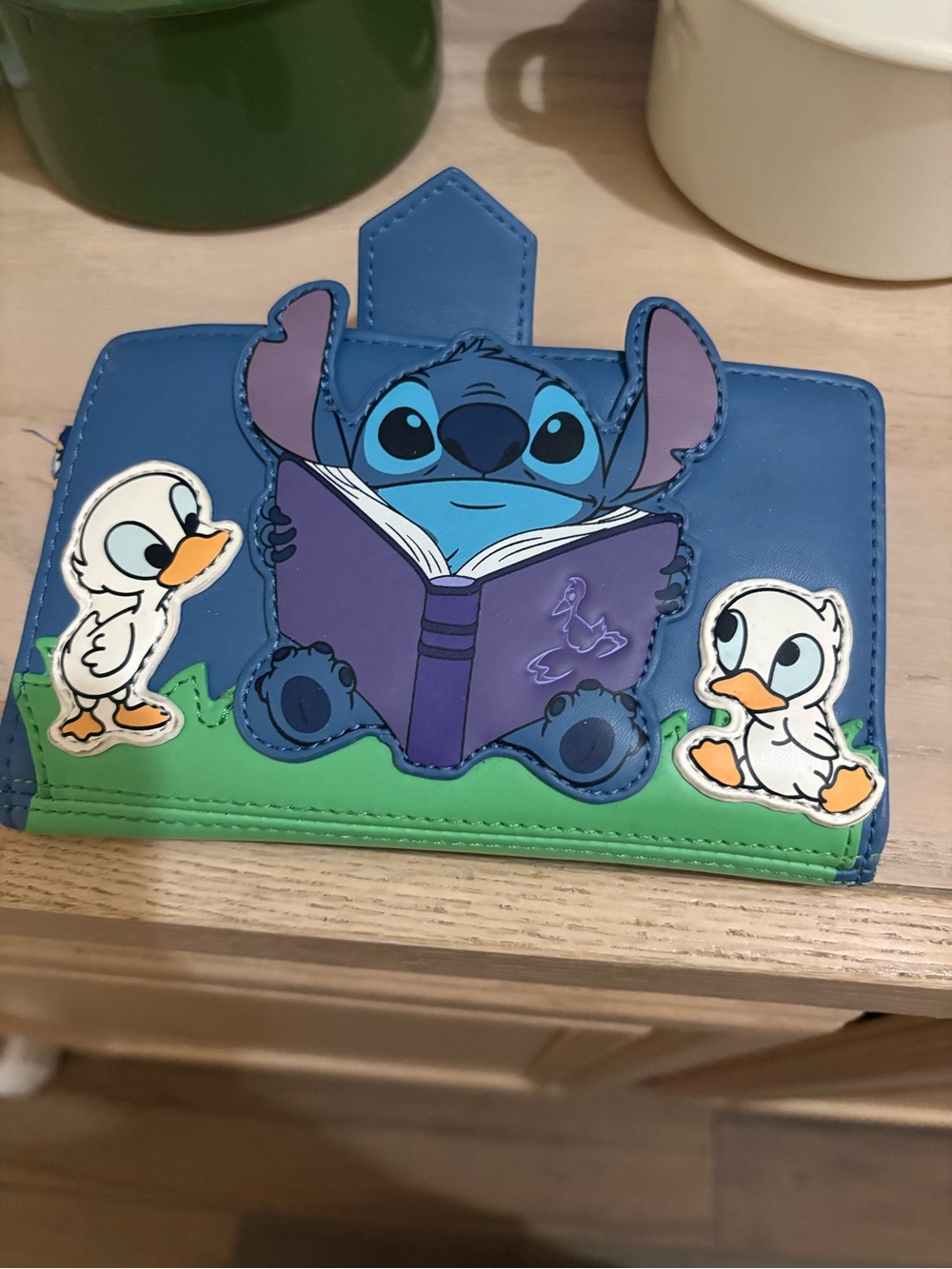 Loungefly Blue & Green Stitch Wallet with Purple Book